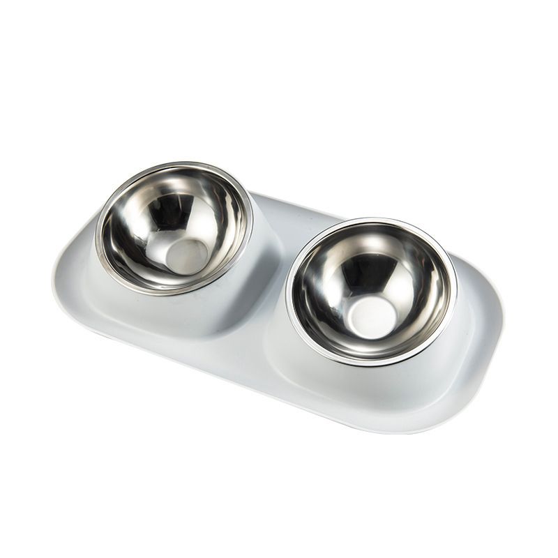 Pet Double Bowls Stainless Steel Inclined Orthopedic