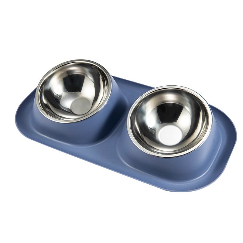Pet Double Bowls Stainless Steel Inclined Orthopedic