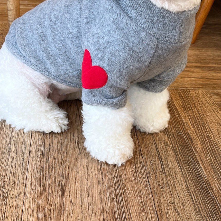 Pet Dog Sweater Heart Pattern